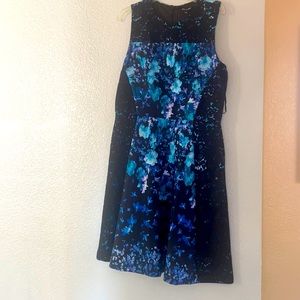 Cute blue dress w/ lace and flowers